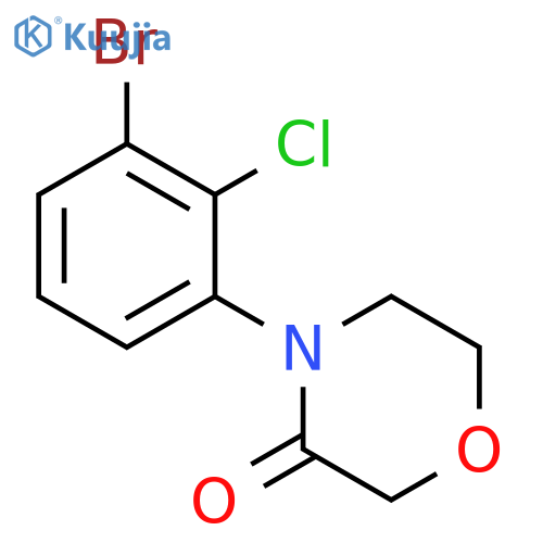 4-(3-bromo-2-chlorophenyl)morpholin-3-one structure