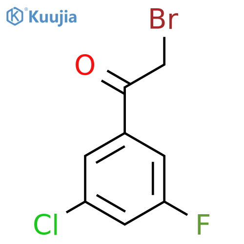 2-Bromo-3'-chloro-5'-fluoroacetophenone structure