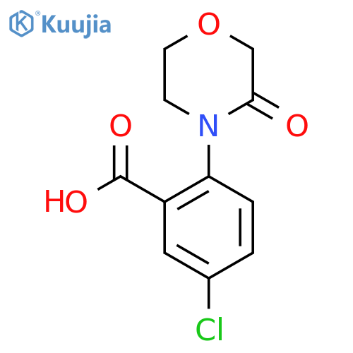 5-chloro-2-(3-oxomorpholin-4-yl)benzoic acid structure
