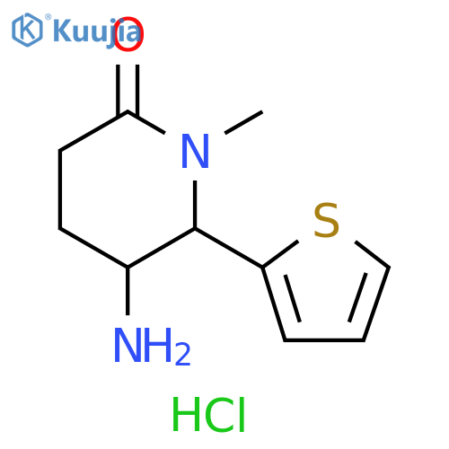 5-amino-1-methyl-6-(2-thienyl)piperidin-2-one;hydrochloride structure