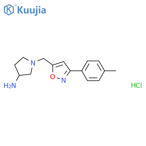 1-{3-(4-methylphenyl)-1,2-oxazol-5-ylmethyl}pyrrolidin-3-amine dihydrochloride structure
