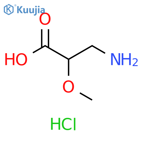 3-amino-2-methoxypropanoic acid hydrochloride structure