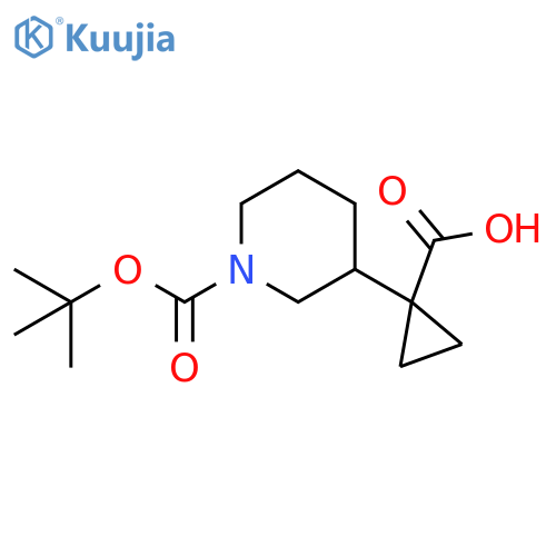 1-{1-[(tert-butoxy)carbonyl]piperidin-3-yl}cyclopropane-1-carboxylic acid structure