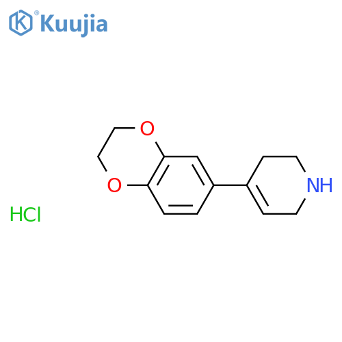 4-(2,3-Dihydro-1,4-benzodioxin-6-yl)-1,2,3,6-tetrahydropyridine hydrochloride structure