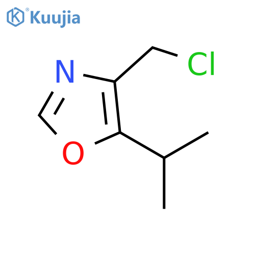 4-(chloromethyl)-5-(propan-2-yl)-1,3-oxazole structure