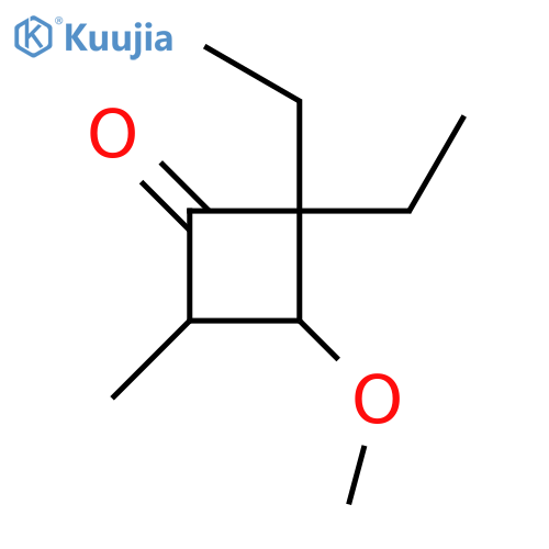 2,2-Diethyl-3-methoxy-4-methylcyclobutan-1-one structure