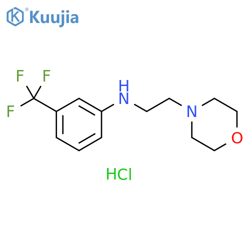 N-(2-morpholinoethyl)-3-(trifluoromethyl)aniline;dihydrochloride structure