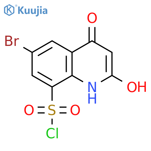 6-bromo-2-hydroxy-4-oxo-1,4-dihydroquinoline-8-sulfonyl chloride structure