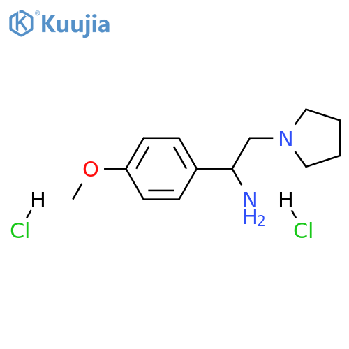1-(4-methoxyphenyl)-2-(pyrrolidin-1-yl)ethan-1-amine dihydrochloride structure
