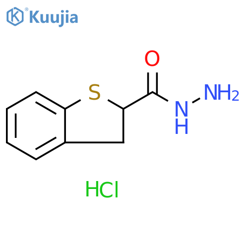 2,3-dihydro-1-benzothiophene-2-carbohydrazide hydrochloride structure