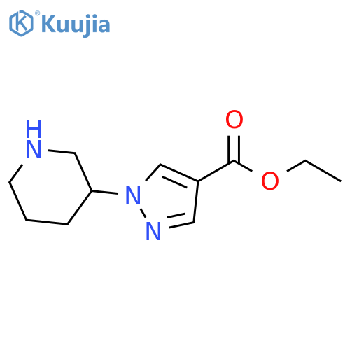 ethyl 1-(piperidin-3-yl)-1H-pyrazole-4-carboxylate structure