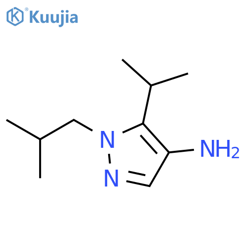 1-(2-methylpropyl)-5-(propan-2-yl)-1H-pyrazol-4-amine structure
