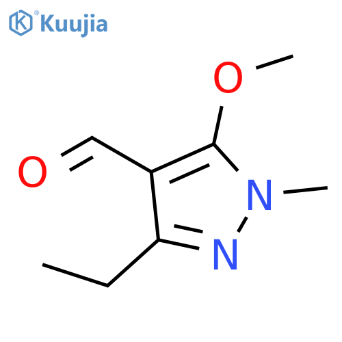 3-ethyl-5-methoxy-1-methyl-1H-pyrazole-4-carbaldehyde structure