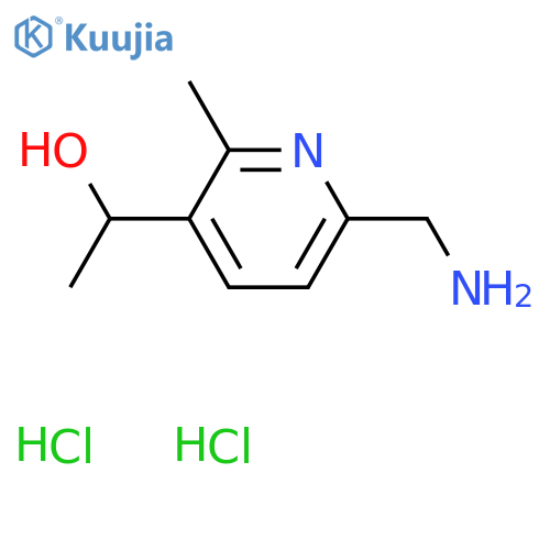 1-6-(aminomethyl)-2-methylpyridin-3-ylethan-1-ol dihydrochloride structure