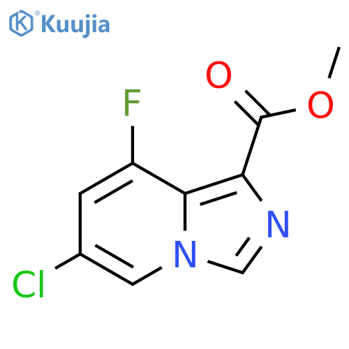Imidazo[1,5-a]pyridine-1-carboxylic acid, 6-chloro-8-fluoro-, methyl ester structure