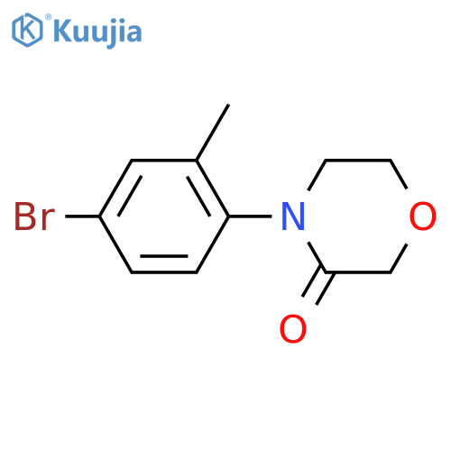 4-(4-bromo-2-methylphenyl)morpholin-3-one structure