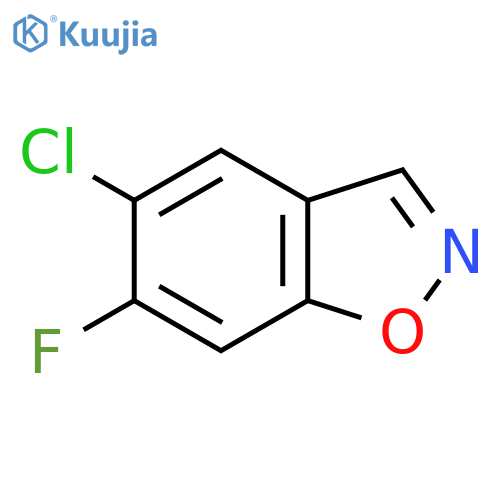 5-chloro-6-fluoro-1,2-benzoxazole structure