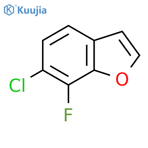 6-Chloro-7-fluoro-1-benzofuran structure