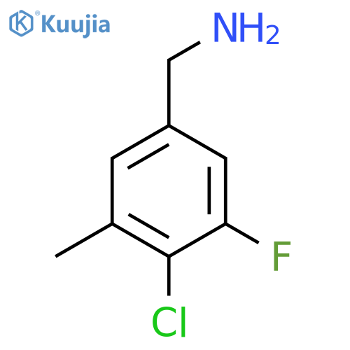 4-Chloro-3-fluoro-5-methylbenzylamine structure