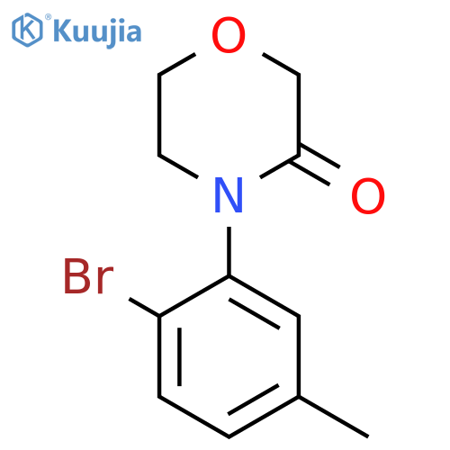 4-(2-bromo-5-methylphenyl)morpholin-3-one structure