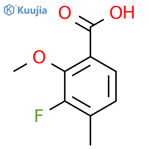 3-Fluoro-2-methoxy-4-methylbenzoic acid structure