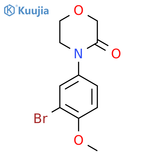 4-(3-bromo-4-methoxyphenyl)morpholin-3-one structure