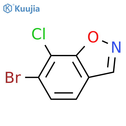 6-Bromo-7-chloro-1,2-benzoxazole structure
