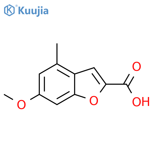 6-methoxy-4-methyl-1-benzofuran-2-carboxylic acid structure