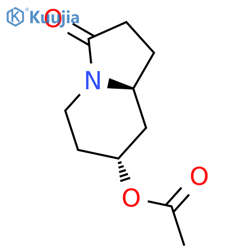 3(2H)-Indolizinone, 7-(acetyloxy)hexahydro-, cis-(±)- structure