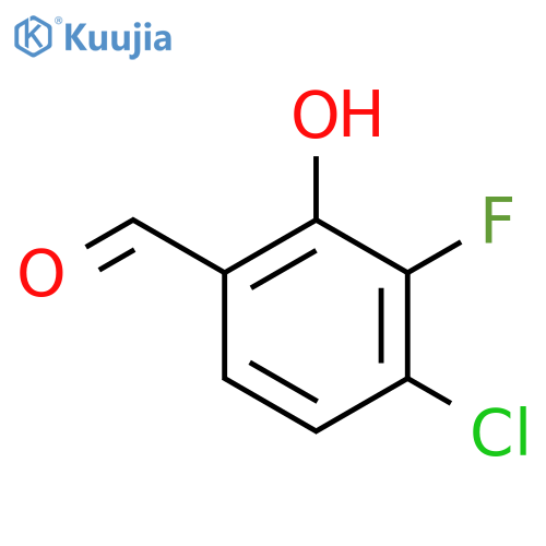 4-Chloro-3-fluoro-2-hydroxybenzaldehyde structure