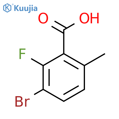 3-Bromo-2-fluoro-6-methyl-benzoic acid structure