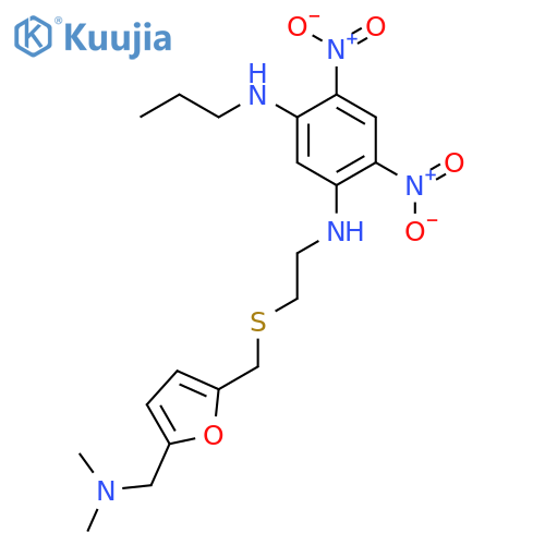 1,3-Benzenediamine,N1-[2-[[[5-[(dimethylamino)methyl]-2-furanyl]methyl]thio]ethyl]-4,6-dinitro-N3-propyl- structure