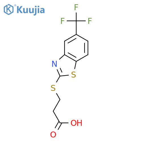 PROPANOIC ACID, 3-[[5-(TRIFLUOROMETHYL)-2-BENZOTHIAZOLYL]THIO]- structure