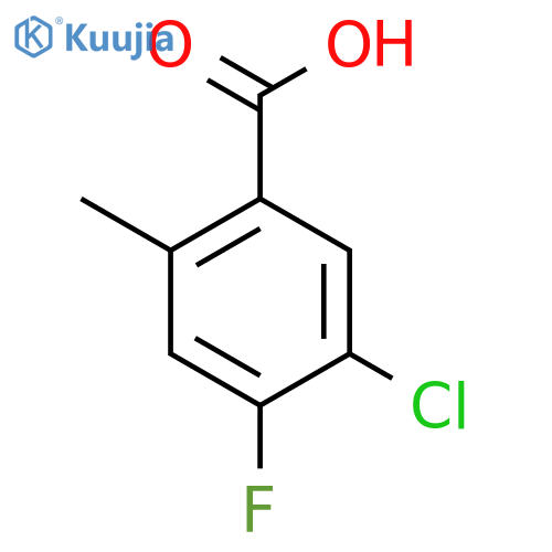 5-Chloro-4-fluoro-2-methylbenzoic acid structure