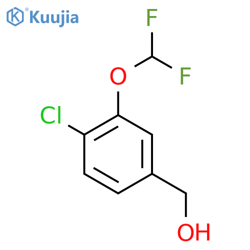 (4-Chloro-3-(difluoromethoxy)phenyl)methanol structure