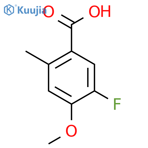 5-Fluoro-4-methoxy-2-methylbenzoic acid structure