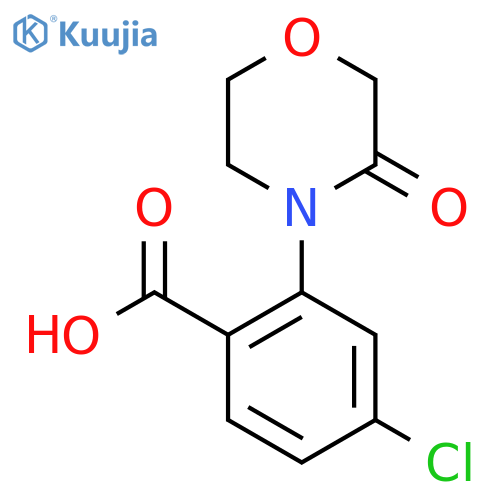4-chloro-2-(3-oxomorpholin-4-yl)benzoic acid structure