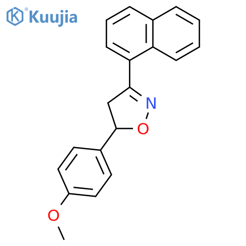 Isoxazole, 4,5-dihydro-5-(4-methoxyphenyl)-3-(1-naphthalenyl)- structure
