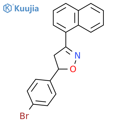 Isoxazole, 5-(4-bromophenyl)-4,5-dihydro-3-(1-naphthalenyl)- structure