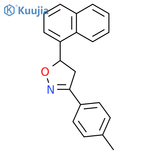 Isoxazole, 4,5-dihydro-3-(4-methylphenyl)-5-(1-naphthalenyl)- structure