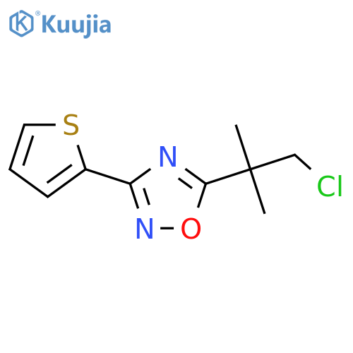 5-(1-Chloro-2-methylpropan-2-yl)-3-(thiophen-2-yl)-1,2,4-oxadiazole structure