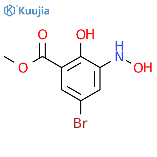 Methyl 5-bromo-2-hydroxy-3-(hydroxyamino)benzoate structure