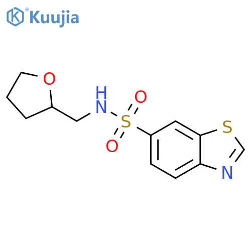 N-(Tetrahydrofuran-2-ylmethyl)-1,3-benzothiazole-6-sulfonamide structure