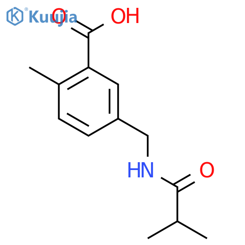5-(Isobutyramidomethyl)-2-methylbenzoic acid structure