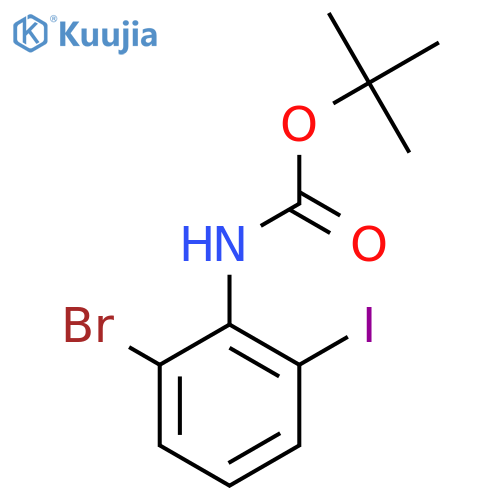 tert-butyl N-(2-bromo-6-iodophenyl)carbamate structure