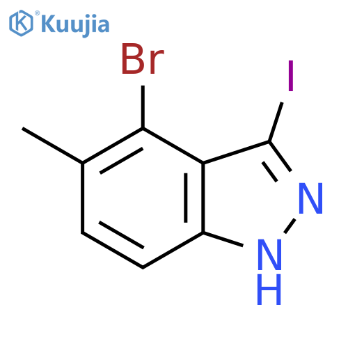 4-BroMo-3-iodo-5-Methyl-1H-indazole structure