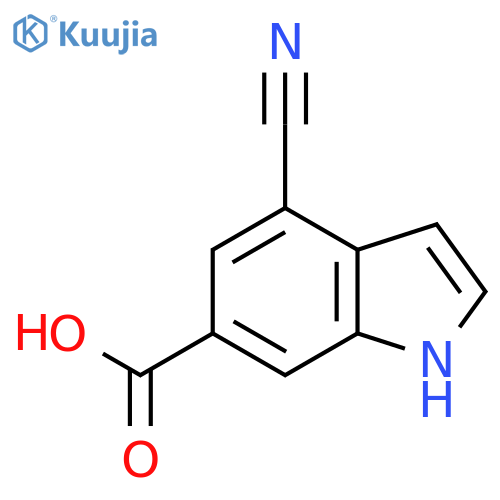 4-Cyano-1H-indole-6-carboxylic acid structure