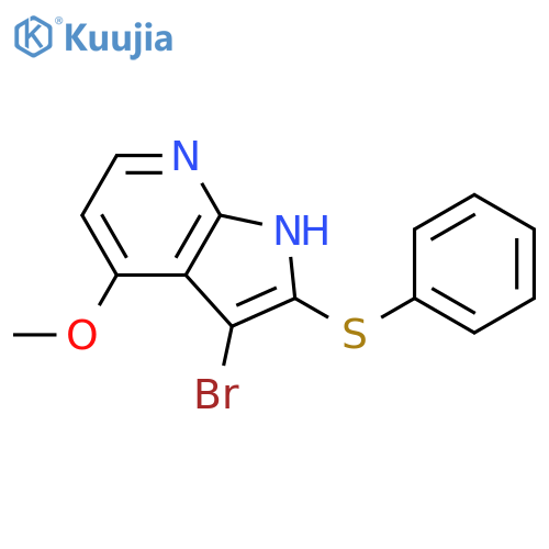 3-BroMo-4-Methoxy-2-phenylsulfanyl-7-azaindole structure