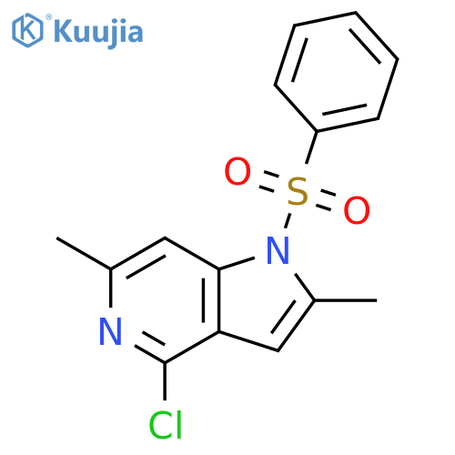 1-Benzenesulfonyl-4-Chloro-2,6-dimethyl-5-azaindole structure