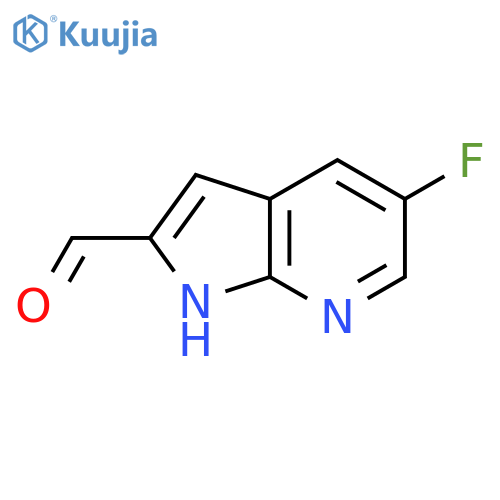 5-fluoro-1H-pyrrolo[2,3-b]pyridine-2-carbaldehyde structure